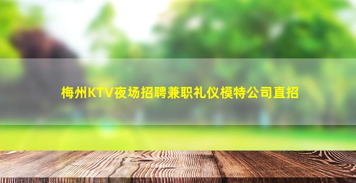 梅州KTV夜场招聘兼职礼仪模特公司直招